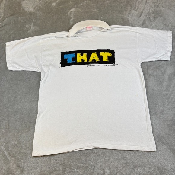 Other - Vintage That Shirt Men Large Tee Hat Novelty 1992 Built In Hat Single Stitch 90s